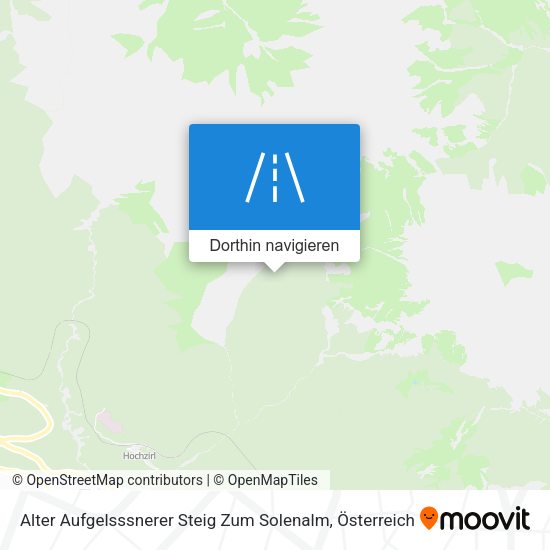 Alter Aufgelsssnerer Steig Zum Solenalm Karte