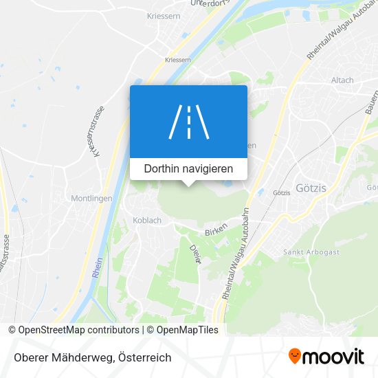 Oberer Mähderweg Karte