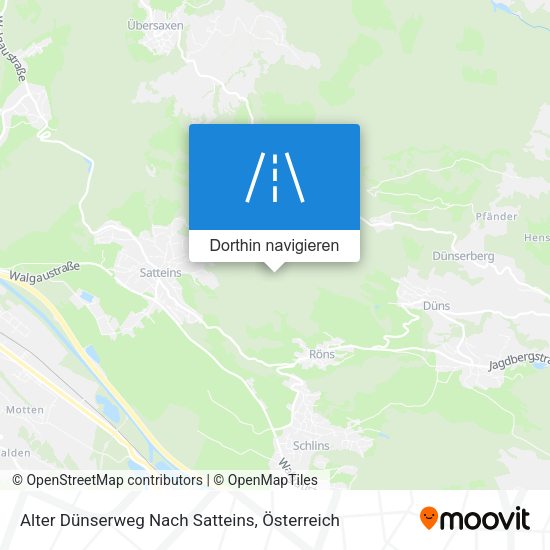 Alter Dünserweg Nach Satteins Karte