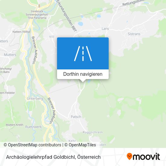 Archäologielehrpfad Goldbichl Karte