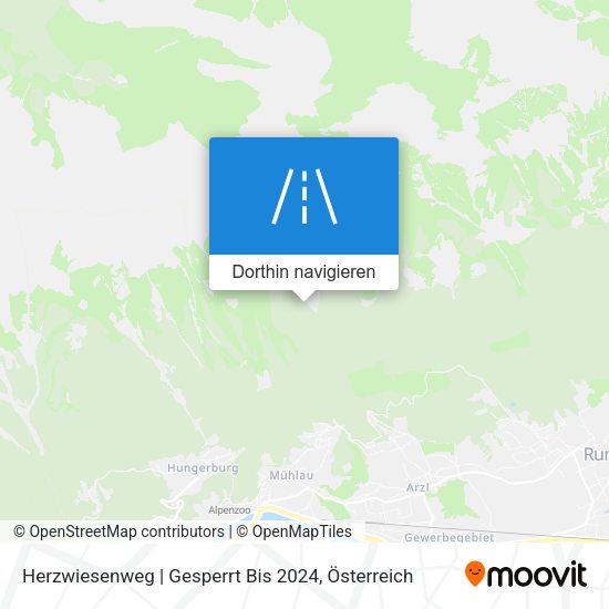 Herzwiesenweg | Gesperrt Bis 2024 Karte