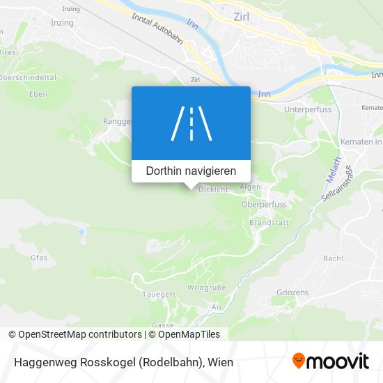 Haggenweg Rosskogel (Rodelbahn) Karte