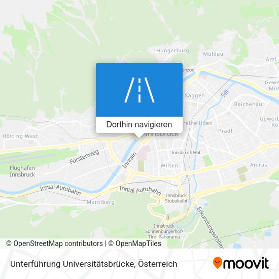 Unterführung Universitätsbrücke Karte