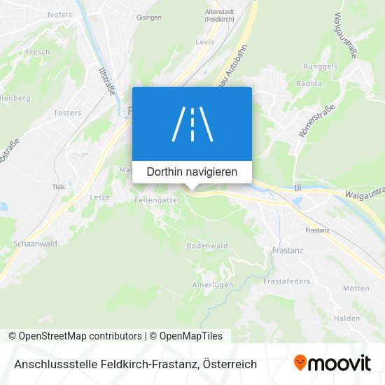 Anschlussstelle Feldkirch-Frastanz Karte
