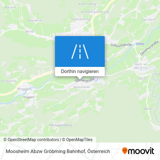 Moosheim Abzw Gröbming Bahnhof Karte