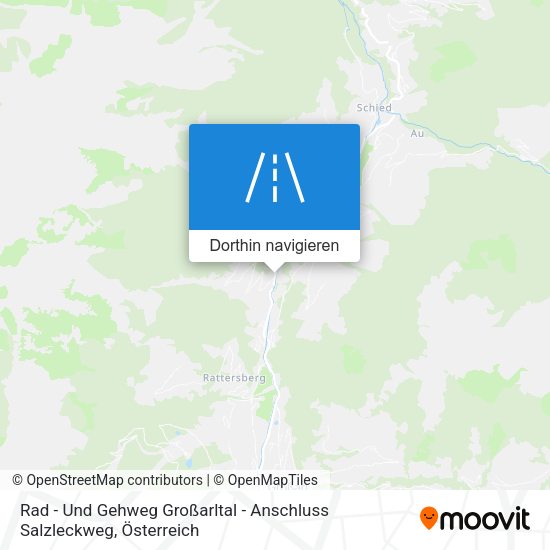 Rad - Und Gehweg Großarltal - Anschluss Salzleckweg Karte