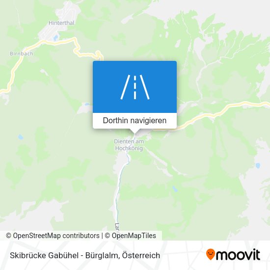 Skibrücke Gabühel - Bürglalm Karte
