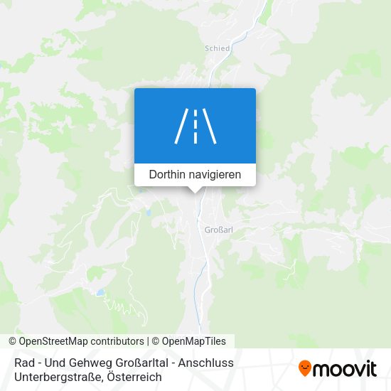 Rad - Und Gehweg Großarltal - Anschluss Unterbergstraße Karte