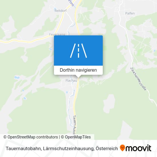 Tauernautobahn, Lärmschutzeinhausung Karte