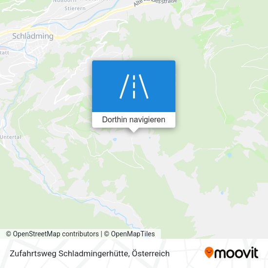 Zufahrtsweg Schladmingerhütte Karte