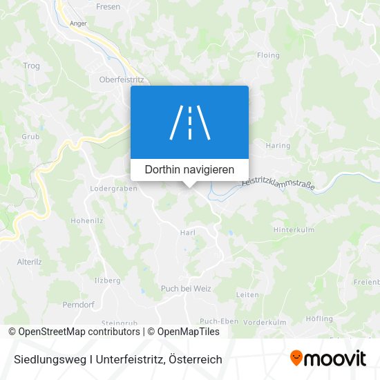 Siedlungsweg I Unterfeistritz Karte
