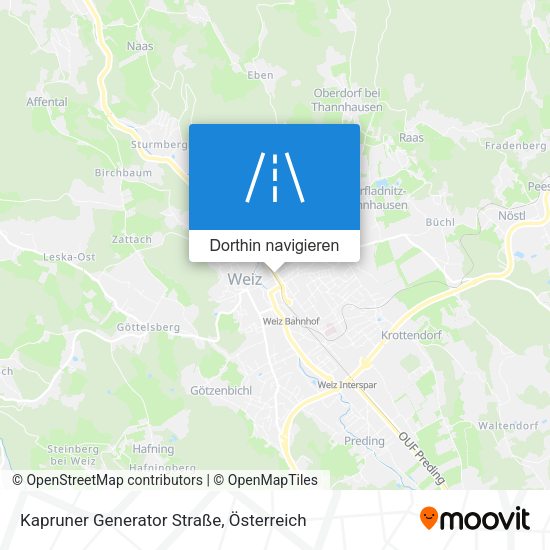 Kapruner Generator Straße Karte