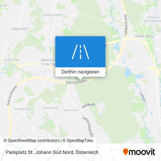 Parkplatz St. Johann Süd Nord Karte