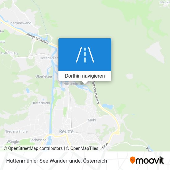 Hüttenmühler See Wanderrunde Karte