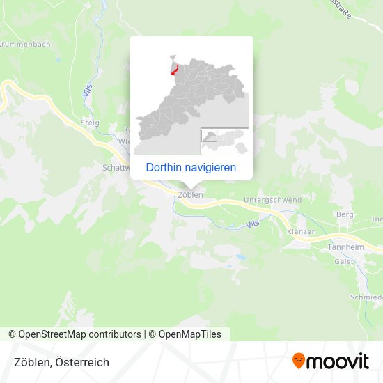 Zöblen Karte