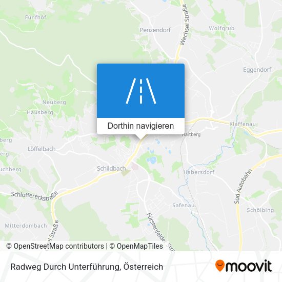 Radweg Durch Unterführung Karte