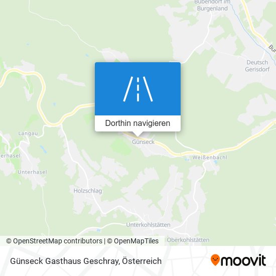 Günseck Gasthaus Geschray Karte