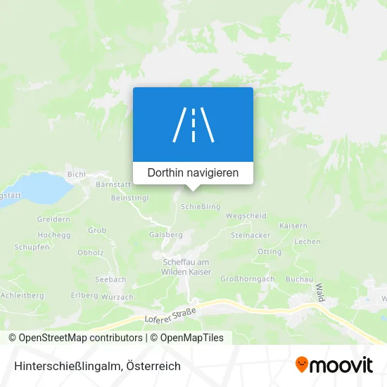 Hinterschießlingalm Karte