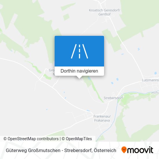 Güterweg Großmutschen - Strebersdorf Karte