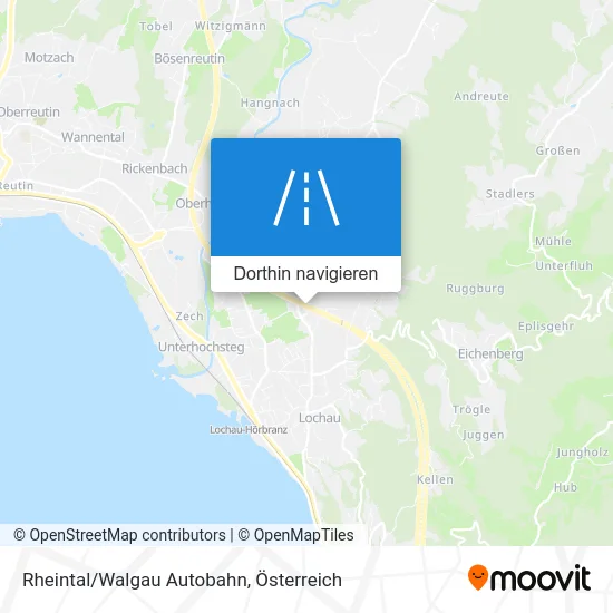 Rheintal/Walgau Autobahn Karte