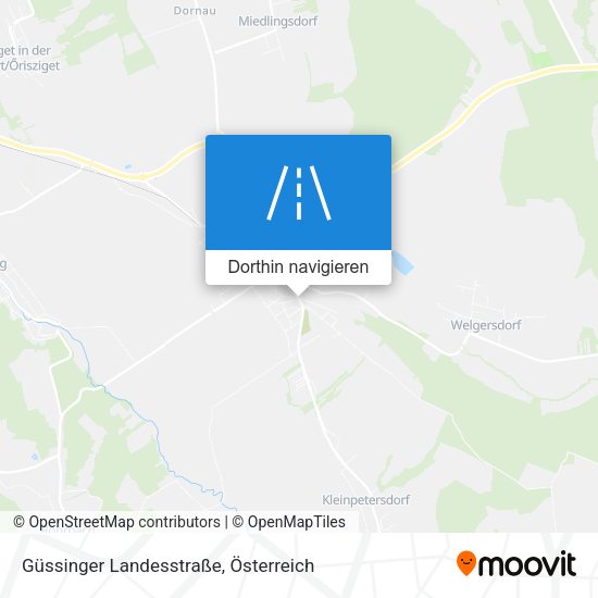 Güssinger Landesstraße Karte
