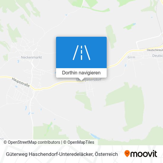Güterweg Haschendorf-Unteredeläcker Karte