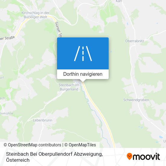 Steinbach Bei Oberpullendorf Abzweigung Karte