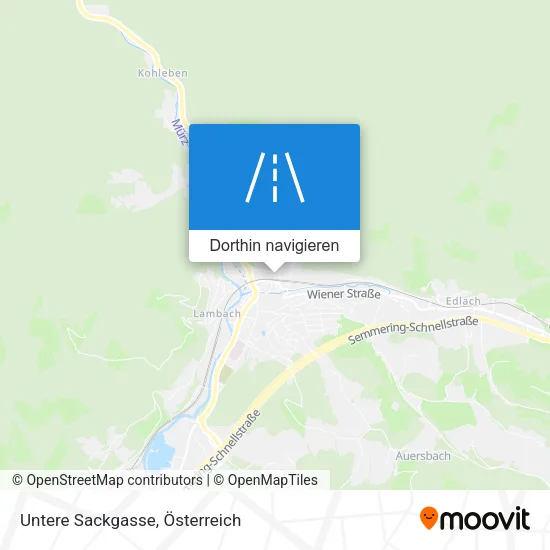 Untere Sackgasse Karte