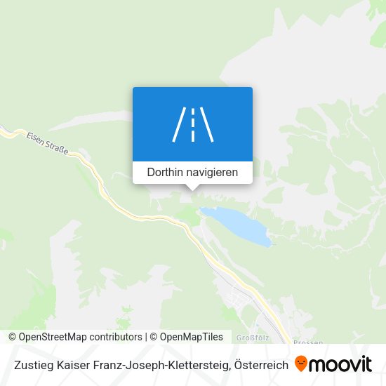 Zustieg Kaiser Franz-Joseph-Klettersteig Karte