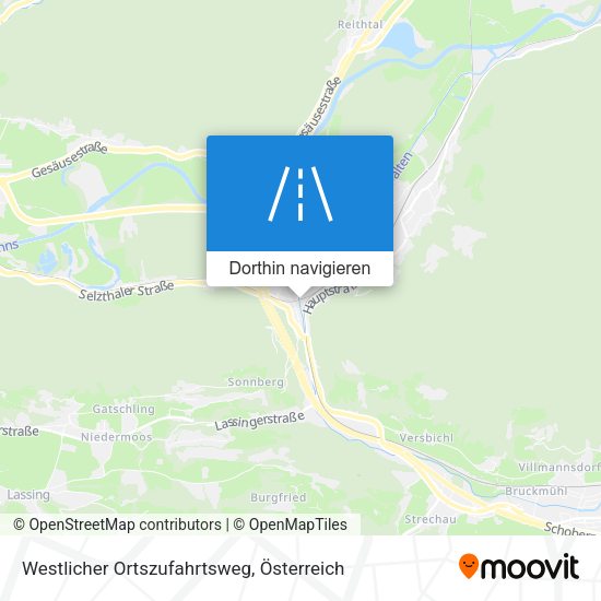 Westlicher Ortszufahrtsweg Karte