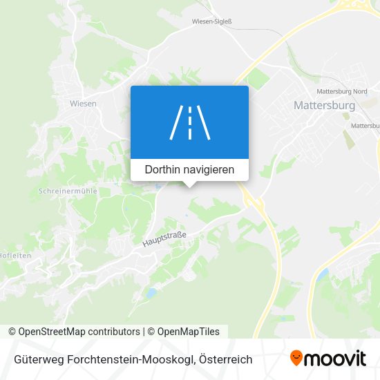 Güterweg Forchtenstein-Mooskogl Karte