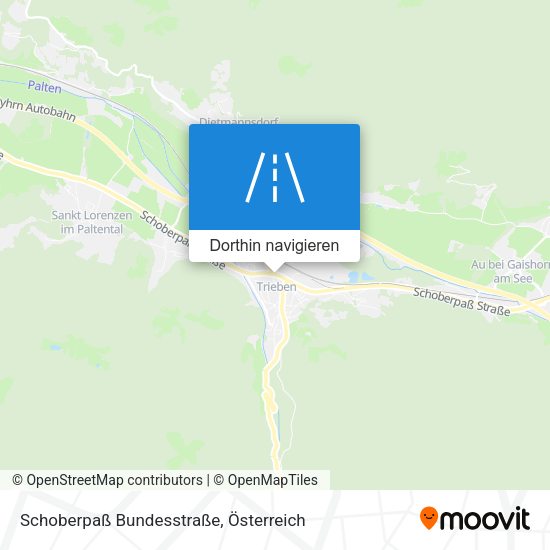 Schoberpaß Bundesstraße Karte