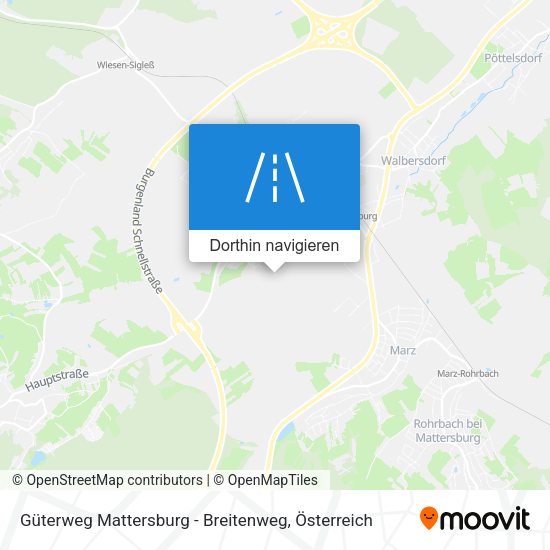 Güterweg Mattersburg - Breitenweg Karte