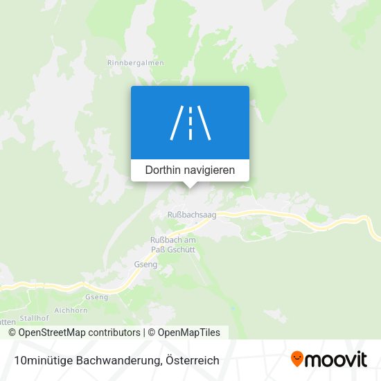 10minütige Bachwanderung Karte