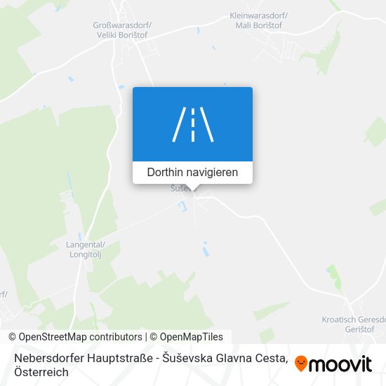 Nebersdorfer Hauptstraße - Šuševska Glavna Cesta Karte