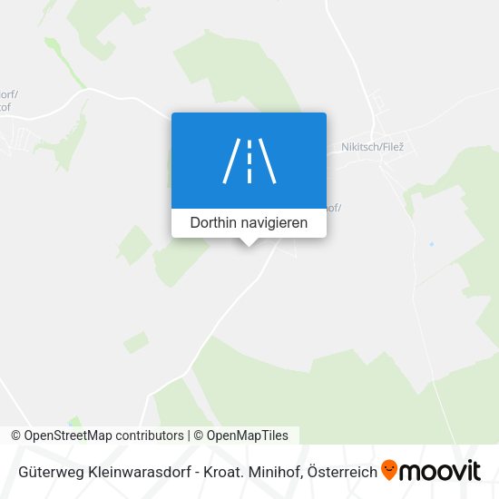 Güterweg Kleinwarasdorf - Kroat. Minihof Karte