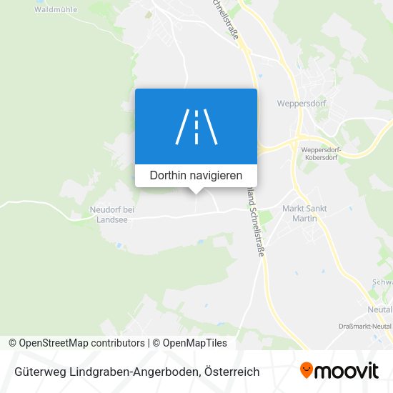 Güterweg Lindgraben-Angerboden Karte