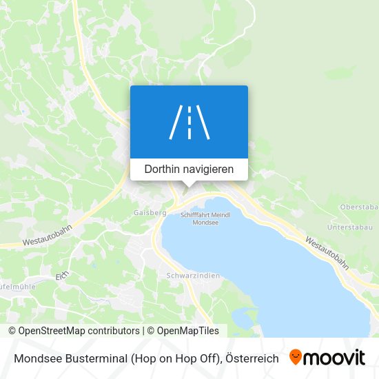 Mondsee Busterminal (Hop on Hop Off) Karte