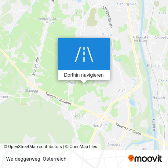 Waldeggerweg Karte