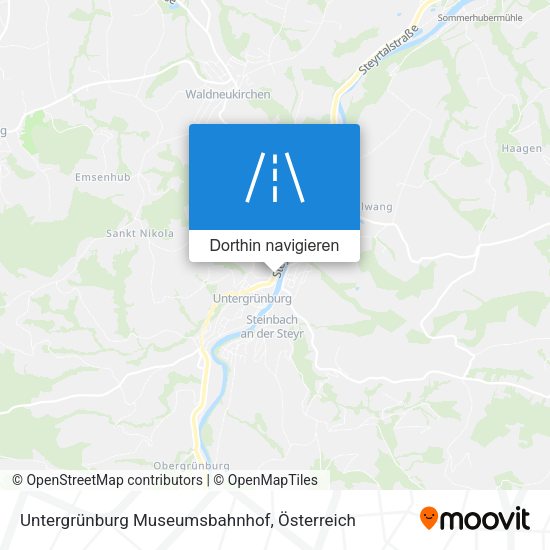 Untergrünburg Museumsbahnhof Karte
