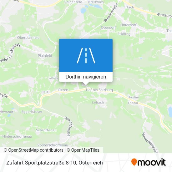 Zufahrt Sportplatzstraße 8-10 Karte
