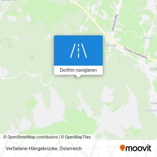 Verfallene Hängebrücke Karte