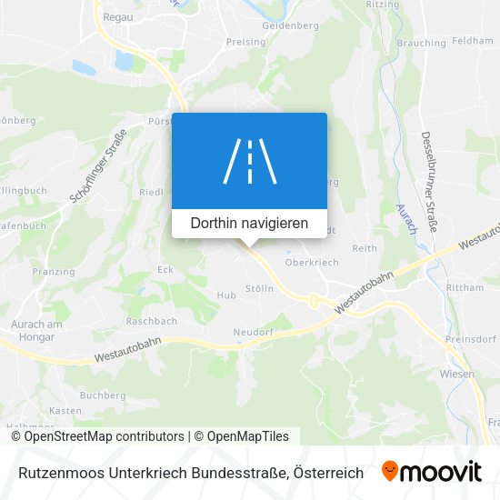 Rutzenmoos Unterkriech Bundesstraße Karte