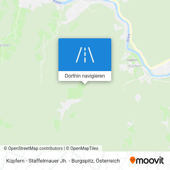 Küpfern - Staffelmauer Jh. - Burgspitz Karte