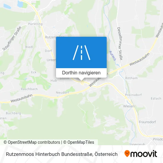 Rutzenmoos Hinterbuch Bundesstraße Karte