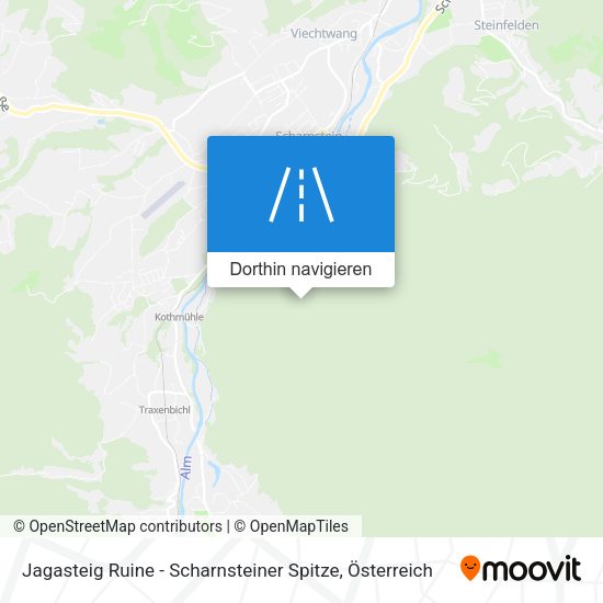 Jagasteig Ruine - Scharnsteiner Spitze Karte