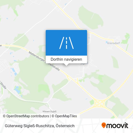 Güterweg Sigleß-Ruschitza Karte