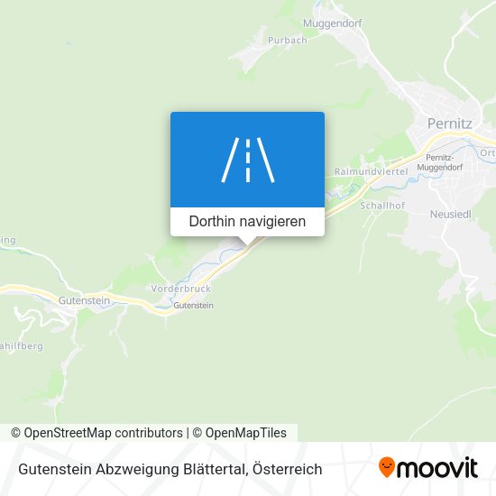 Gutenstein Abzweigung Blättertal Karte