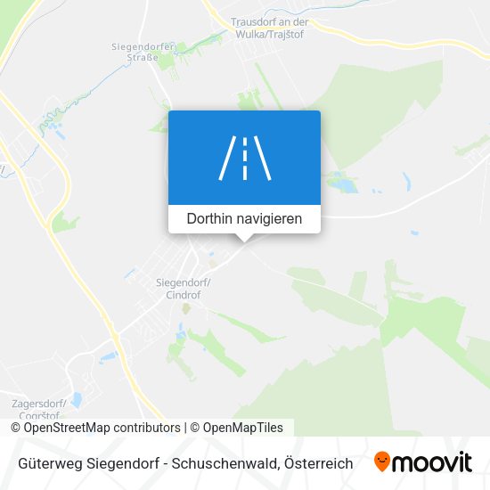 Güterweg Siegendorf - Schuschenwald Karte