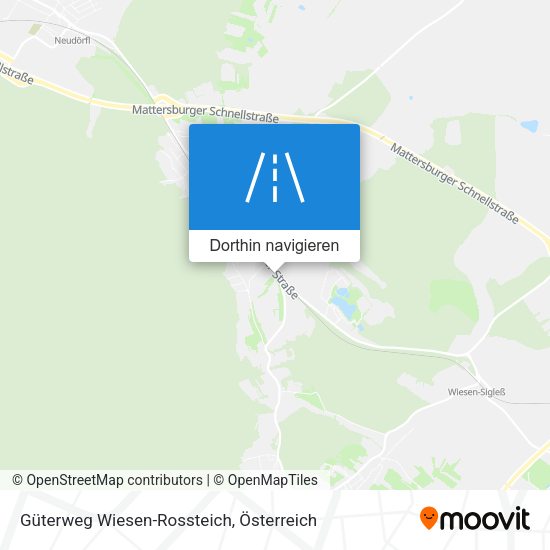 Güterweg Wiesen-Rossteich Karte